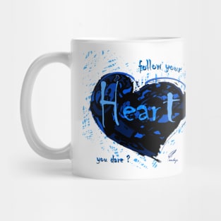 HEART FOLLOW B/W Mug